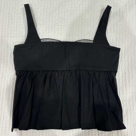 Maeve Black Bustier Peplum Tank Top - Picture 3 of 3